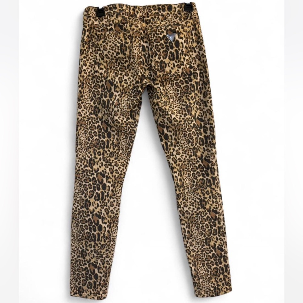 Vintage Guess Los-rise Cheetah Print Skinny Jeans - Picture 2 of 4
